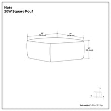 Load image into Gallery viewer, Nate - Handcrafted Square Pouf
