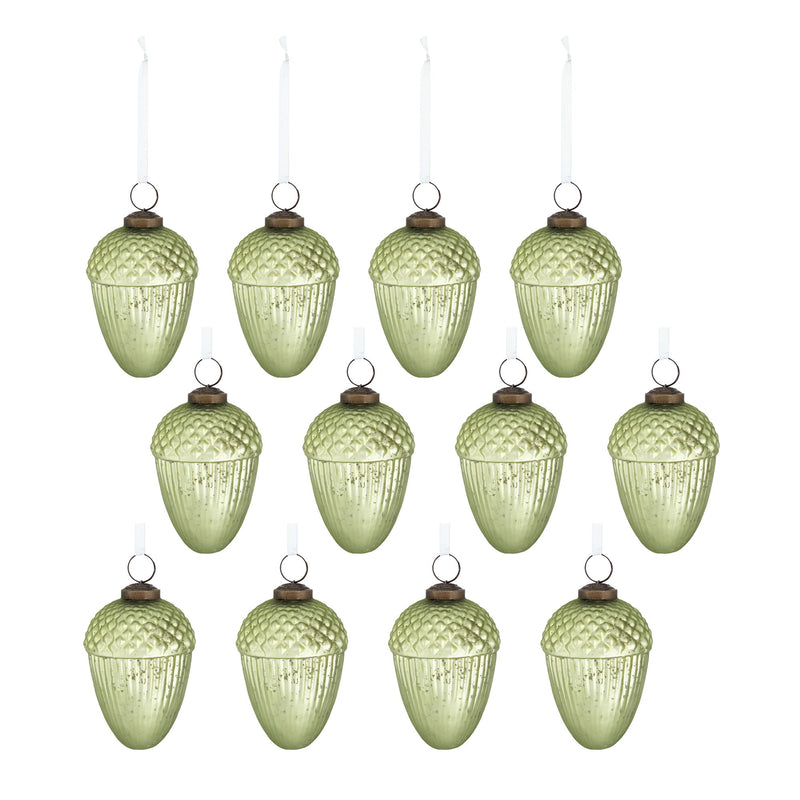 Tear Drop Ornament, Decorative Hanging Christmas Tree Ornaments For Holiday Party Decorations (Set of 12)