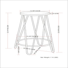 Load image into Gallery viewer, Simeon - Multifunctional Metal Stool With Wood Seat
