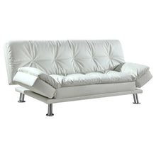 Load image into Gallery viewer, Kimpton - Upholstered Tufted Convertible Sofa Bed With Adjustable Arms Legs - White
