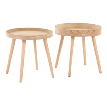 Load image into Gallery viewer, Pebble - Mid-Century Modern Side Table Set - Natural
