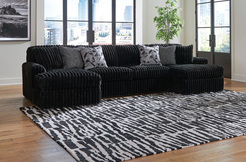 Midnight-Madness - 4 Piece Sectional Set