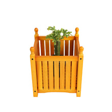 Load image into Gallery viewer, Square Outdoor Flower And Herb Pot - Teak
