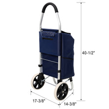 Load image into Gallery viewer, Foldable Shopping Trolley With Wheels And Waterproof Bag - Blue
