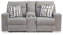 Load image into Gallery viewer, Biscoe - Power Reclining Loveseat With Console /Adj Headrest - Pewter
