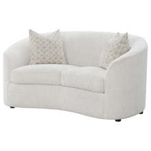 Load image into Gallery viewer, Rory - Sloped Arms Loveseat With Pillows - White
