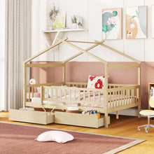 Load image into Gallery viewer, House Bed With 2 Drawers
