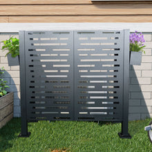 Load image into Gallery viewer, Air Conditioner Fence For Outdoor Units, Metal Privacy Fence Cover, Perfect To Conceal Air Conditioning Units, 3 Fence Panel
