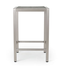 Load image into Gallery viewer, Outdoor 43" Aluminum Bar Table With Rattan Table Top - Gray / Silver
