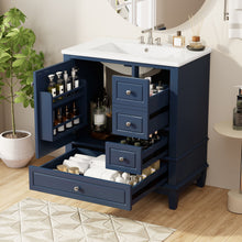 Load image into Gallery viewer, Freestanding Bathroom Vanity With Sink, Soft Close Door, 3 Drawers
