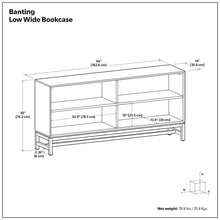 Load image into Gallery viewer, Banting - Low Wide Bookcase - Walnut Brown
