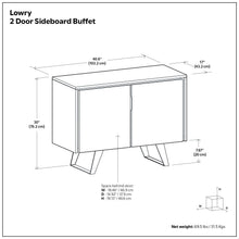 Load image into Gallery viewer, Lowry - 2 Door Sideboard Buffet - Brown

