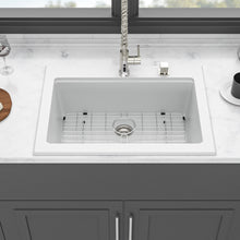Load image into Gallery viewer, Quartz Kitchen Sink 30" X 22" Granite Composite Workstation Drop In Sink - White
