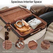 Load image into Gallery viewer, 4 Piece Luggage Set Suitcase Set, Abs Hard Shell Lightweight Expandable Travel Luggage With 4 Packing Cubes, Tsa Lock, Spinner Wheels (16 / 20 / 24 / 28) - Coffee
