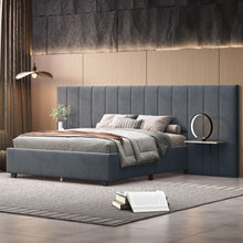 Load image into Gallery viewer, Upholstered Platform Bed With Big Headboard
