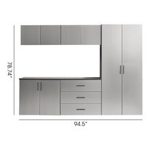 Load image into Gallery viewer, Astro Series - Garage Cabinet Set B With Soft Closing Drawers - Metallic Gray
