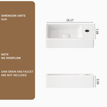 Load image into Gallery viewer, Wall Mounted Bathroom Sink With Faucet And Drain
