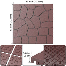 Load image into Gallery viewer, Stone Texture Interlocking Patio Deck Tiles, 44 Pieces
