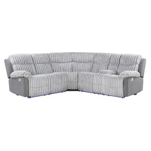 Load image into Gallery viewer, Bruni - Sectional Sofa With LED Lighting And Manual Recline - Gray
