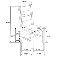 Load image into Gallery viewer, Ladder Back Dining Chairs With Straight Seat (Set of 2) - Brown
