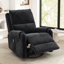 Load image into Gallery viewer, Manual Recliner Massage Chair With Swivel Rocker, 8 Massage Modes, Side Storage Pocket
