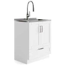 Load image into Gallery viewer, Reed - Deluxe Laundry Cabinet With Pull-Out Faucet And Stainless Steel Sink
