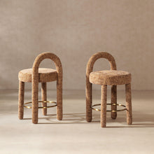 Load image into Gallery viewer, Penny - Round Arched Fully Upholstered Counter Stool (Set of 2) - Orange
