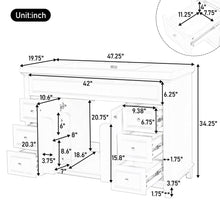 Load image into Gallery viewer, Bathroom Vanity With Sink, 6 Soft Close Drawers &amp; Double Doors - White
