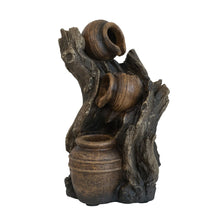 Load image into Gallery viewer, Decorative 3 Tier Water Fountain With Pot Design - Brown
