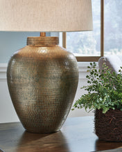 Load image into Gallery viewer, Madney - Metal Table Lamp - Antique Gold Finish
