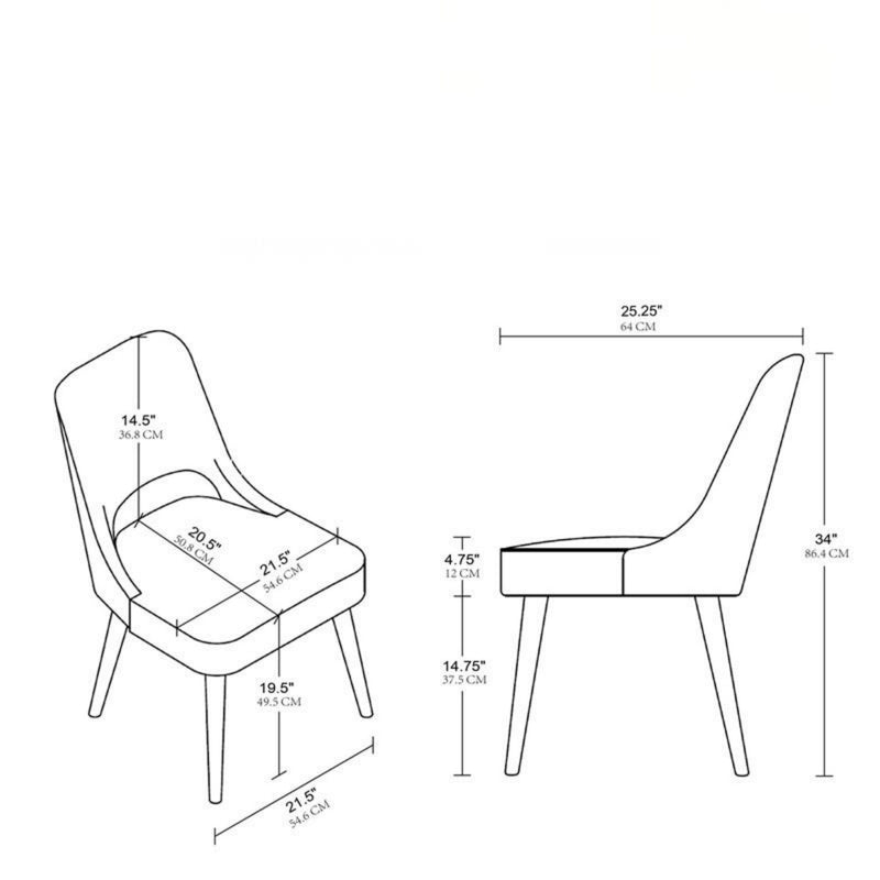 Dining Side Chair Upholstered Textured (Set of 2) - Navy