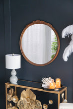 Load image into Gallery viewer, Round Hand Carved Rose Antique Mirror Frame, Wall Mirror For Live Space
