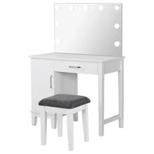 Load image into Gallery viewer, Elijah - Vanity Set With Lighting And Stool - White
