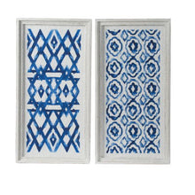 Load image into Gallery viewer, Hanging Sculptures, Modern Wall Art Decor (Set of 2) - White / Blue
