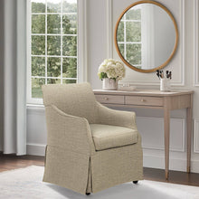 Load image into Gallery viewer, London - Upholstered Skirted Dining Arm Chair
