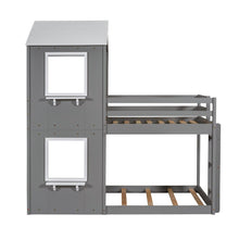 Load image into Gallery viewer, Bunk Bed Wood Bed &amp; Roof, Window, Guardrail, Ladder
