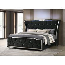 Load image into Gallery viewer, Mika - LED Upholstered Bed With Tufted Wingback Headboard And Ambient Lighting
