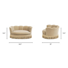 Load image into Gallery viewer, Clara - Scalloped Pet Sofa Bed
