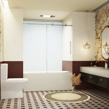 Load image into Gallery viewer, Frameless Single Sliding Soft Close Shower Doors, 5/16" Sgcc Tempered Glass
