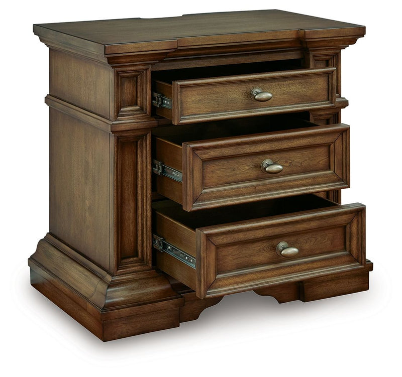 Frantanna - Three Drawer Night Stand - Brown