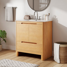 Load image into Gallery viewer, Softened Modern Bathroom Vanity With Sink
