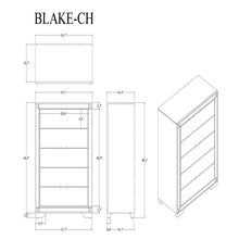 Load image into Gallery viewer, Lively - Chest With Glitter Detail And Thick Bar Handle Hardware - Black
