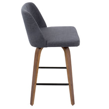Load image into Gallery viewer, Toriano - Mid Century Modern Fixed Height Counter Stool &amp; Square Footrest (Set of 2)

