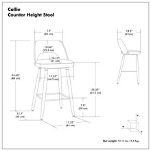 Load image into Gallery viewer, Callie - Upholstered Counter Height Stool (Set of 2)
