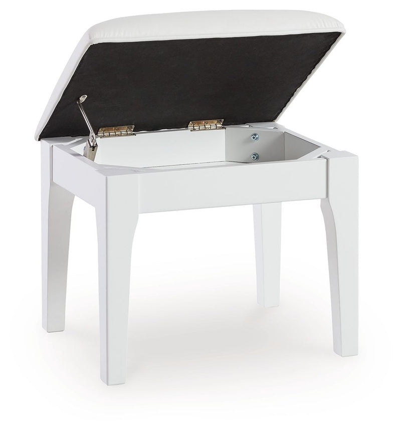 Chalanna - Vanity Stool - White