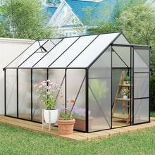 Load image into Gallery viewer, Polycarbonate house Raised Base And Anchor Aluminum Heavy Duty Walk-In houses For Outdoor Backyard In All Season
