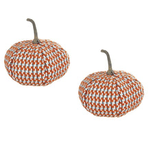 Load image into Gallery viewer, Pumpkin Ornament Decor For Holiday Harvest Festival Fall Festival &amp; Thanksgiving (Set of 2) - Orange Multi
