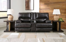 Load image into Gallery viewer, Mountainous - Power Reclining Loveseat With Console /Adj Headrest - Eclipse
