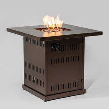 Load image into Gallery viewer, Propane Gas Fire Pit Table, 50000 Btu Square For Outside - Brown
