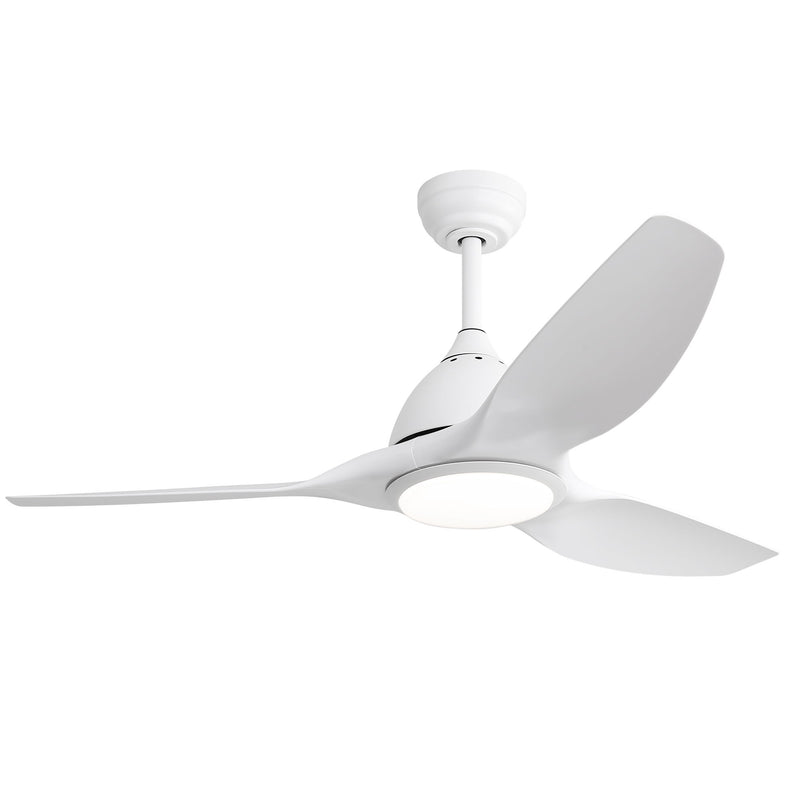 Ceiling Fan With Remote Control And LED Light, Blades, Reversible DC Motor For Indoor / Outdoor Use - White